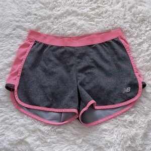 New Balance Women's Charcoal and Pink Sports Shorts